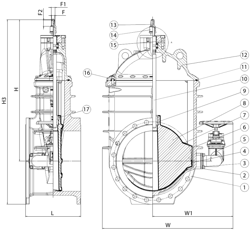 AVK VAN CỔNG MẶT BÍCH, PN10/16