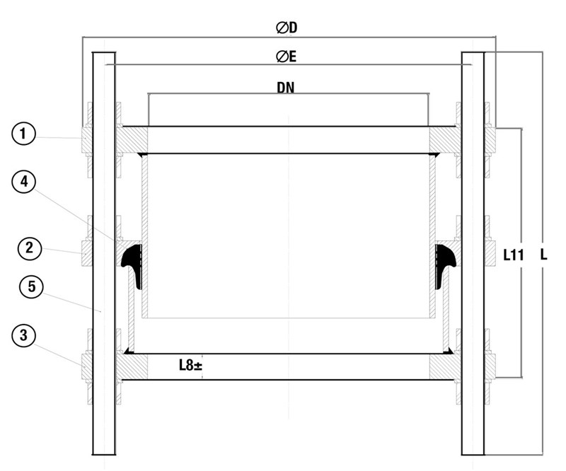 AVK MỐI NỐI BB (DISMANTLING JOINT) KÈM THANH GIẰNG VÀ BÍCH ĐỆM GIỮA