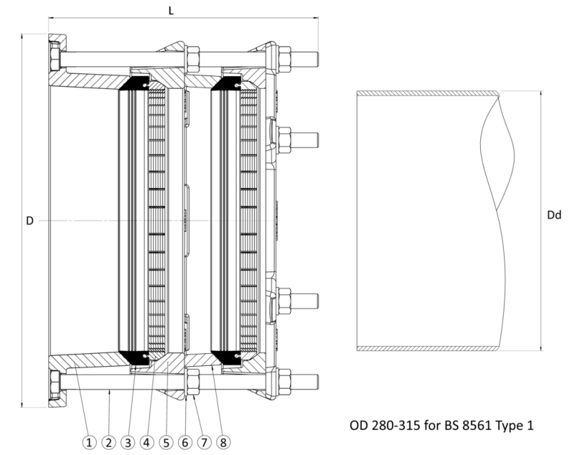 AVK SUPA PLUS® MỐI NỐI MỘT MẶT BÍCH (EB), PN10/16