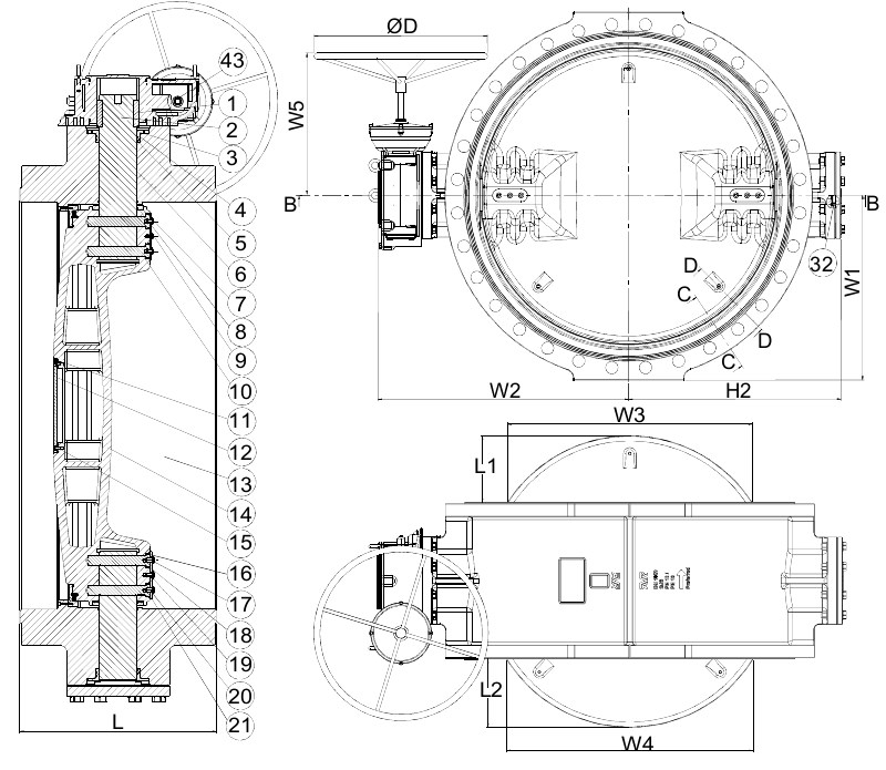 AVK VAN BƯỚM LỆCH TÂM KÉP, PN10/16