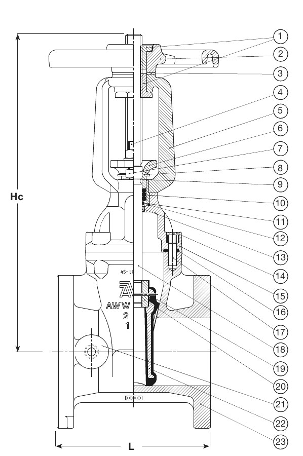AVK VAN CỔNG MẶT BÍCH, AWWA, PN10/16
