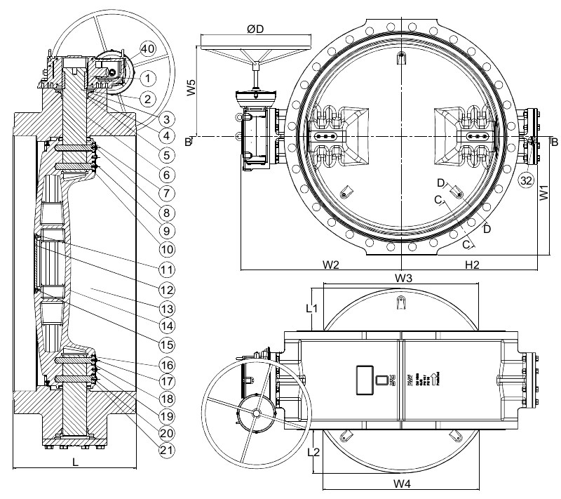 AVK VAN BƯỚM LỆCH TÂM KÉP, SERIES 756 PN10/16