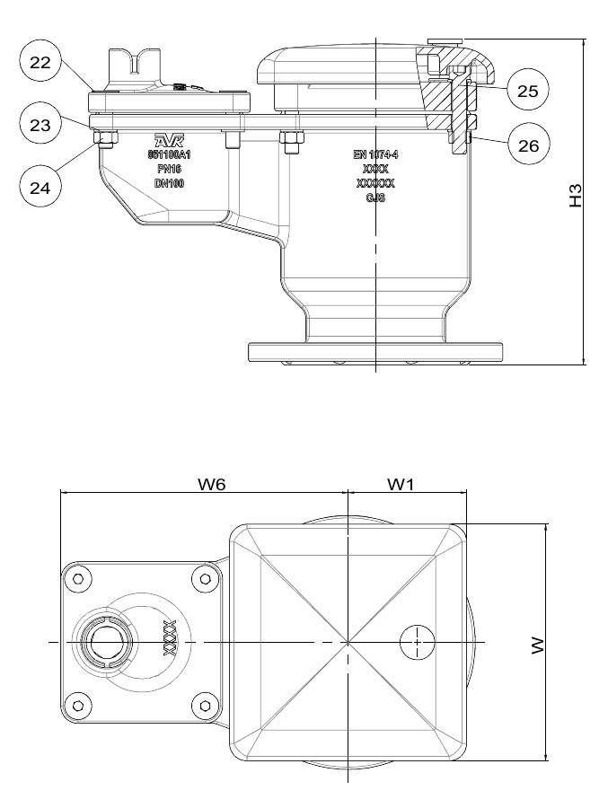 AVK VAN XẢ KHÍ BẦU ĐÔI - SERIES 851 - PN10/16
